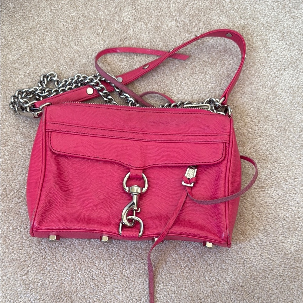 Rebecca Minkoff Red Crossbody Bag with Silver Hardware